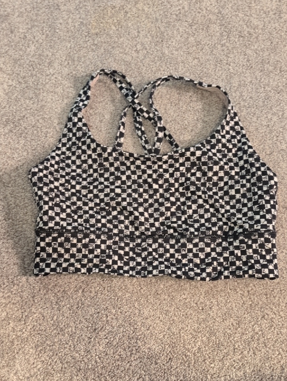 lululemon Checkered Longline Energy Bra